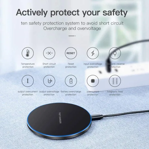 Vista 2 de Almohadilla de carga inalámbrica rápida de 20 W, estación de carga inalámbrica para teléfono compatible con iPhone 17