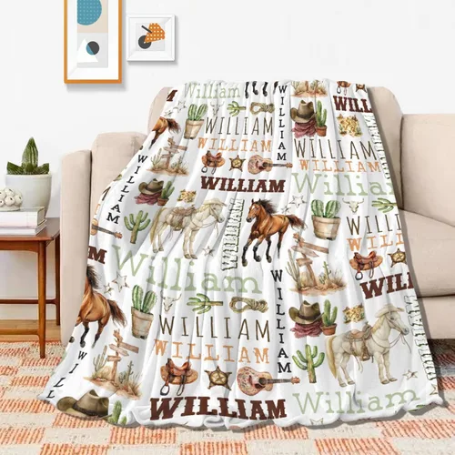 Vista 26 de Manta de caballos regalos para niñas y niños, manta de caballo regalos para decoración de bebé, manta de felpa suave y ligera de franela polar