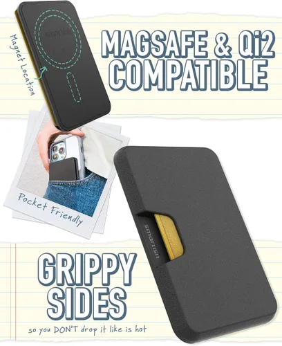 Vista 2 de Cartera Smartish para iPhones MagSafe - Side Hustle - Soporte magnético desmontable delgado para tarjetas para Apple iPhone 17/16/15/14/13/12/13/12