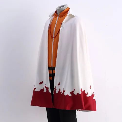 Vista 3 de Ourcosplay Disfraz de Boruto para hombre de Uzumaki 7 capa de Hokage para cosplay