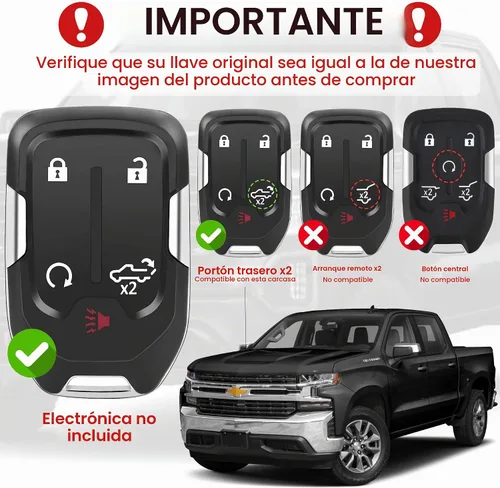 Vista 2 de Funda para llavero Chevy – para funda de llavero GMC – Accesorios Silverado Sierra – Abrebotellas integrado – Compatible con guía de ajuste