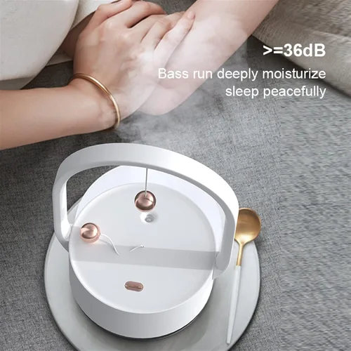 Vista 6 de Humidificadores para dormitorio, humidificador de 11.8 fl oz, humidificador recargable por USB, generador de niebla de aire inalámbrico, difusor