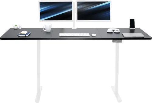 Vista 55 de VIVO DESK-KIT-E2B1B - Escritorio eléctrico de pie con motor doble, ajuste de altura de memoria, serie E2B, marco negro superior negro, DESK-KIT-E2B1B