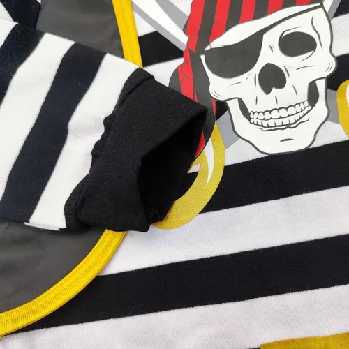 Vista 6 de Toddler Kids Baby Boys Halloween Pirate Costumes Outfit with Hat, Children's Buccaneer Captain Clothes with Headpiece
