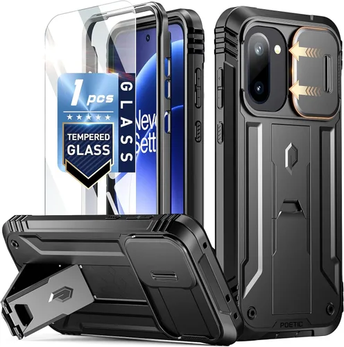 Vista 17 de Funda Poetic Revolution Compatible con OnePlus 12R 5G (2024), con protector de pantalla integrado, funciona con identificación por huellas