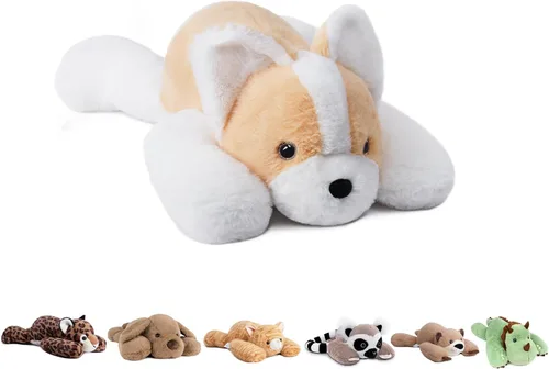 Vista 12 de Niuniu Daddy Animales de peluche con peso de ajolote azul de 24 pulgadas 5 libras para niños, adultos, niñas, niños, juguete de peluche gigante