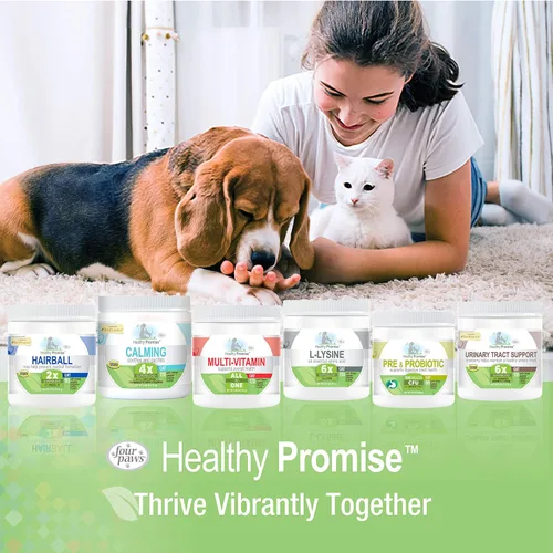 Vista 7 de Four Paws Healthy Promise Pre y probióticos para gatos masticables suaves 90