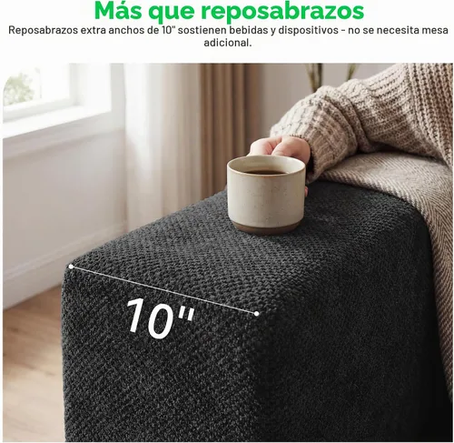 Vista 6 de MONVANE Sofás seccionales deshuesados de gran tamaño de 103 pulgadas para sala de estar, sofá de nube en forma de L de 4 asientos, sofá modular