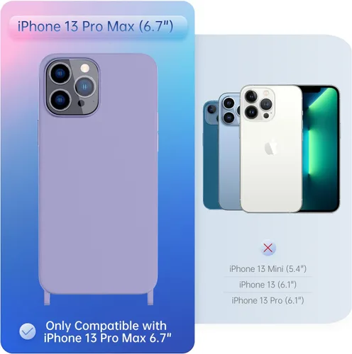 Vista 101 de Funda compatible con iPhone 8 Plus, iPhone 7 Plus/6 Plus/6S Plus con cordón, funda cruzada para iPhone con correa ajustable de silicona para iPhone