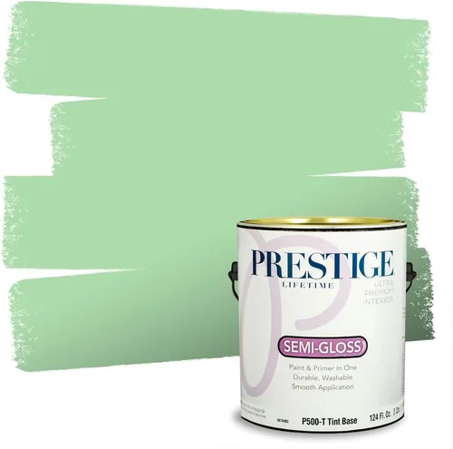 Vista 152 de PRESTIGE Pintura exterior e imprimación en uno, aloe, plano, 1 galón