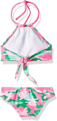 Vista 2 de Kanu Surf Mahina bikini halter de 2piezas para niñas, traje de baño para playa