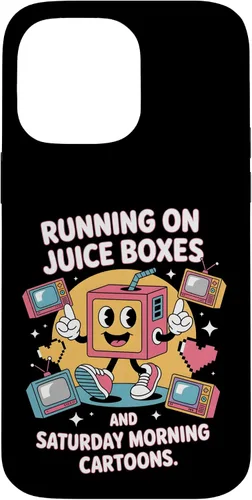 Vista 21 de Cajas de jugo y dibujos animados - Funda retro nostalgia para niños de los 90 para iPhone 16