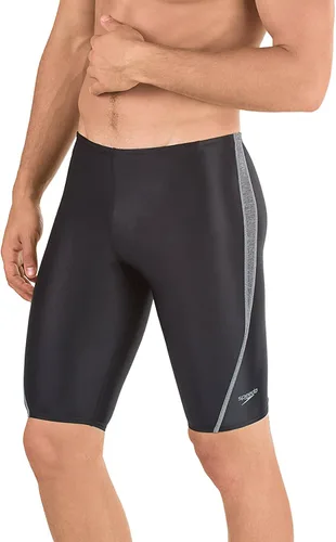 Vista 37 de Speedo Endurance+ - Traje de baño para hombre con colores del equipo empalmados chispa negro/azul