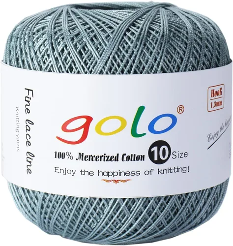Vista 38 de Golo - 3 bolas de hilo de ganchillo tamaño 10, hilo de crochet para tejer a mano 102