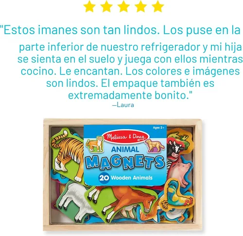 Vista 8 de 20 imanes de madera Melissa & Doug, Multicolor