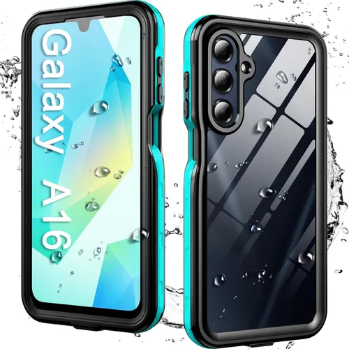 Vista 13 de Hllhunkhe Funda impermeable para Samsung Galaxy A16 5G, [IP68 impermeable a prueba de polvo] [protector de pantalla integrado] resistente de cuerpo