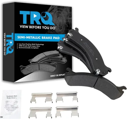 Vista 111 de TRQ Pastillas de freno delanteras semi metálicas compatibles con Ford Expedition 2018-2021 F-150 2018-2020 Lincoln Navigator 2018-2022