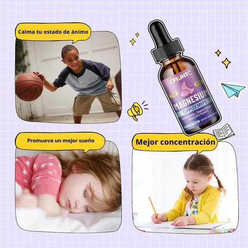 Vista 3 de Gotas líquidas de magnesio para niños y gomitas de magnesio para niños