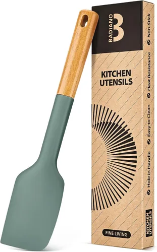 Vista 9 de Badiano Espátula resistente de silicona, raspador de goma para utensilios Negro