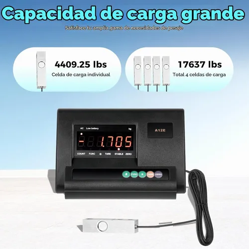 Vista 5 de Kit de báscula para ganado, 5000 libras de alta precisión con caja de conexiones de 4 cables, capacidad de carga de 2.5T, kit de báscula animal