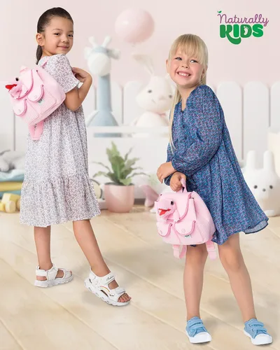 Vista 4 de Naturally KIDS Mini mochila de dinosaurio - Mochila muy pequeña para niñas y niños - Juguetes de dinosaurio para niños de 3 a 5 años - Mochila