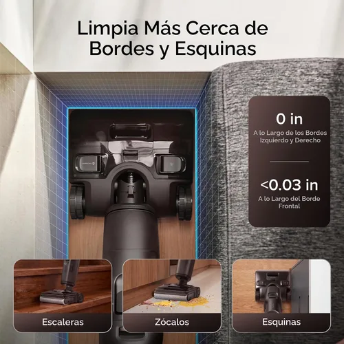 Vista 8 de roborock F25 Pro Turbo - Trapeador de vacío en seco y húmedo, limpiador