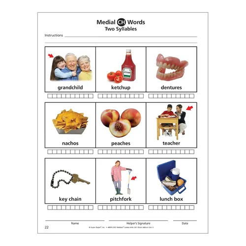 Vista 7 de Super Duper Publications Webber Jumbo Artic Drill Book Add-On Volume 3 Logopedia - Articulación Materiales educativos de aprendizaje para niños