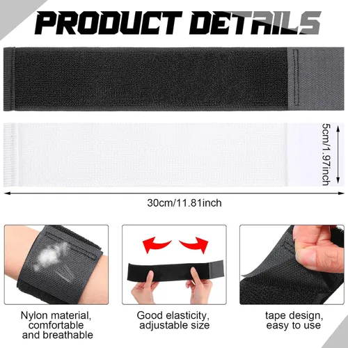 Vista 2 de Liliful Espinilleras antideslizantes para fútbol, 12 unidades, para calzar, calcetines de fútbol, correas fijas para deportes, patadas, correr