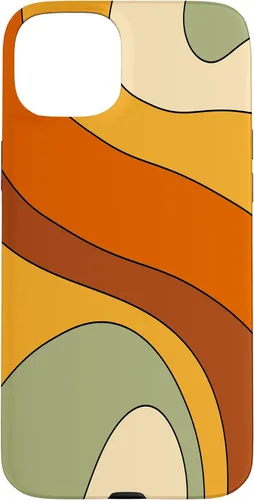 Vista 9 de Retro Liquid Swirl Rainbow 70s Aesthetic Boho Burnt Orange Case for iPhone 17