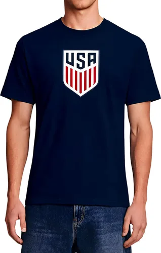 Vista 8 de Icon Sports Camiseta de algodón con licencia oficial de la Federación de Fútbol de Estados Unidos, unisex