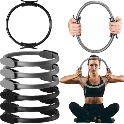 Vista 8 de Syhood Anillo de pilates de 11.81 pulgadas, anillo de yoga circular de pilates mágico, equipo de entrenamiento ligero y flexible para fitness