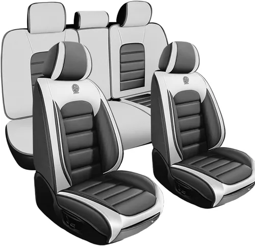 Vista 22 de Fundas de asiento para GMC Canyon 2004-2024, 2 fundas de asiento de automóvil de cuero, fundas protectoras de asiento impermeables, fundas