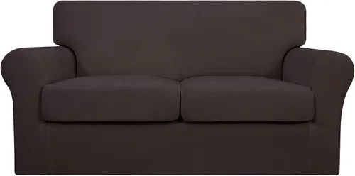 Vista 28 de Easy-Going Funda de sofá suave y elástica de 3 piezas para perros, funda de sofá lavable para sofá de 2 cojines separados, protector elástico