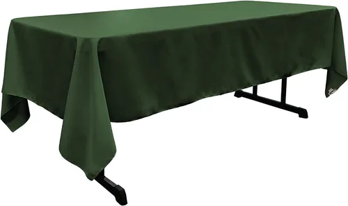 Vista 162 de LA Linen Mantel rectangular lavable de popelín de poliéster, resistente a las manchas y a las arrugas, cubierta de mesa 60x84, mantel de tela