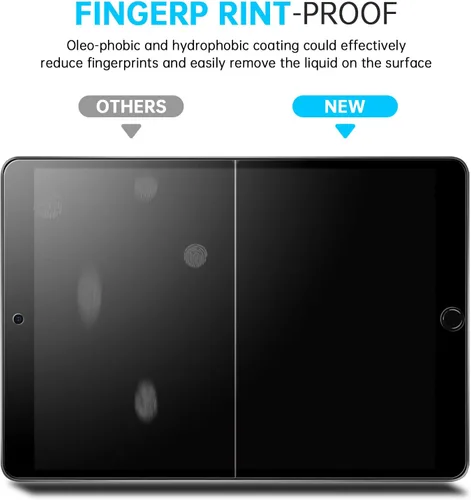 Vista 4 de Paquete de 2 protectores de pantalla para iPad Pro 10.5 Película de vidrio templado transparente resistente a los arañazos compatible con iPad Air