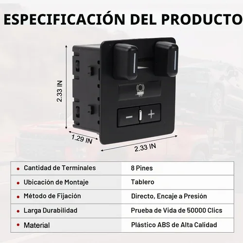 Vista 4 de Interruptor de control de freno de remolque compatible con Cadillac Escalade Chevy Avalanche Silverado 1500 2500 3500 Suburban Tahoe GMC Sierra