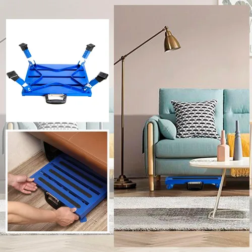 Vista 4 de Homeon Wheels Escalones de Aluminio para RV Taburete Plegable Ajustable con Pies de Goma Antideslizantes, Plataforma Estable que Soporta 1000