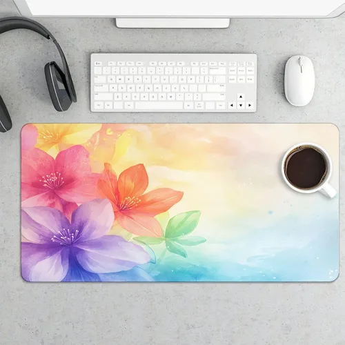 Vista 33 de Large Mouse Pad Beach Flamingos Palm Trees Rubber Base Keyboard Long Gaming Mouse pad Desk Mat Waterproof Non-Slip Protector Laptop Pads for Work