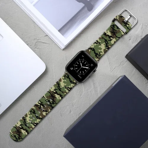 Vista 7 de Correas de silicona suaves compatibles con Apple Watch Band de 1.496 in 1.575 in 1.614 in 1.654 in 1.732 in 1.772 in 1.811 in 1.929 in, correa