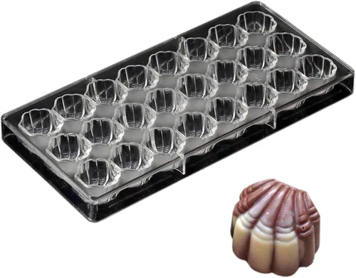 Vista 13 de Molde de policarbonato para chocolate, molde de caramelo de bricolaje, utensilios para hornear de plástico duro transparente, herramientas de 1