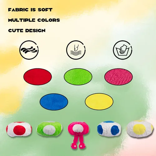 Vista 5 de Avafierce Sombreros de hongos de anime Bros Gorras lindos sombreros rojos y verdes sombreros de Halloween Coplay sombrero para adultos niños
