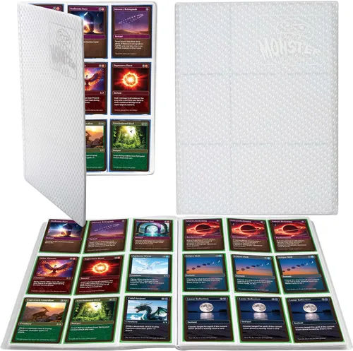 Vista 18 de Monster Binder - Álbum de tarjeta coleccionables, 9 bolsillos para tarjetas, retiene 360 de Yugioh, Magic, y Pokémon, Matte Teal Verde azulado mate