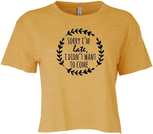 Vista 10 de Women's Screen Printed Crop Tee, Shirts With Sayings
