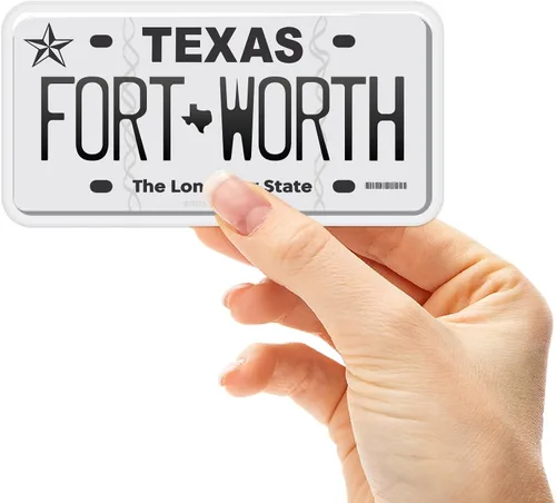 Vista 7 de Calcomanía para placa de matrícula de Texas, elige entre más de 50 ciudades de TX, calcomanía para parachoques de Texas para automóvil, calcomanías