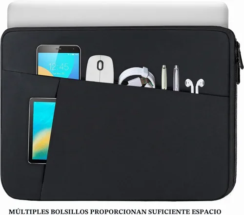 Vista 3 de Funda para portátil de 13-13.3 pulgadas, bolsa protectora para transporte de portátil, bolso para computadora compatible con MacBook Pro de 14 Negro
