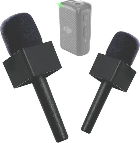 Vista 8 de 1pc - Adaptador de entrevista clásico Macrokraft PRO para DJI Mic y DJI Mic 2 Micrófono inalámbrico Bandera de micrófono incluida Montaje