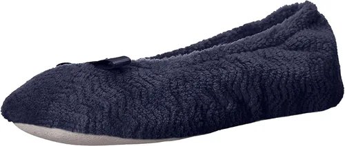 Vista 10 de Isotoner Women's Chevron Non-Slip Ballerina Slipper Negro (Chevron)