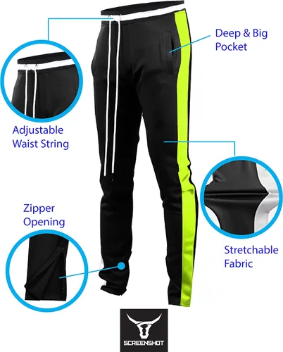 Vista 2 de SCREENSHOT Pantalones deportivos ajustados prémium para hombre Hip Hop