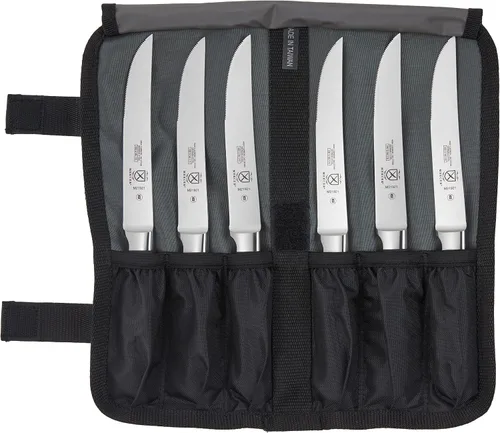Vista 14 de Mercer Culinary Genesis - Juego de cuchillos forjados de 10 piezas con estuche, acero/negro