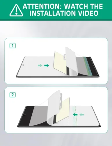Vista 3 de apiker Paquete de 4 protectores de pantalla compatibles con Samsung Galaxy Note 10 Plus, película de TPU suave, compatible con sensor de huellas